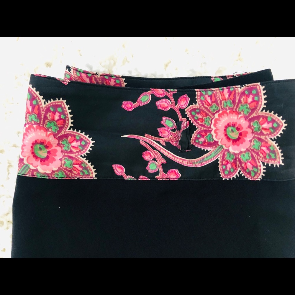 Anthro Elevenses Silk Trimmed Wide Leg Trousers